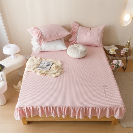 91家纺网 家纺一手货源 找家纺 （总）菊上家纺 2023新款40支全棉13372床笠-玫瑰可可系列