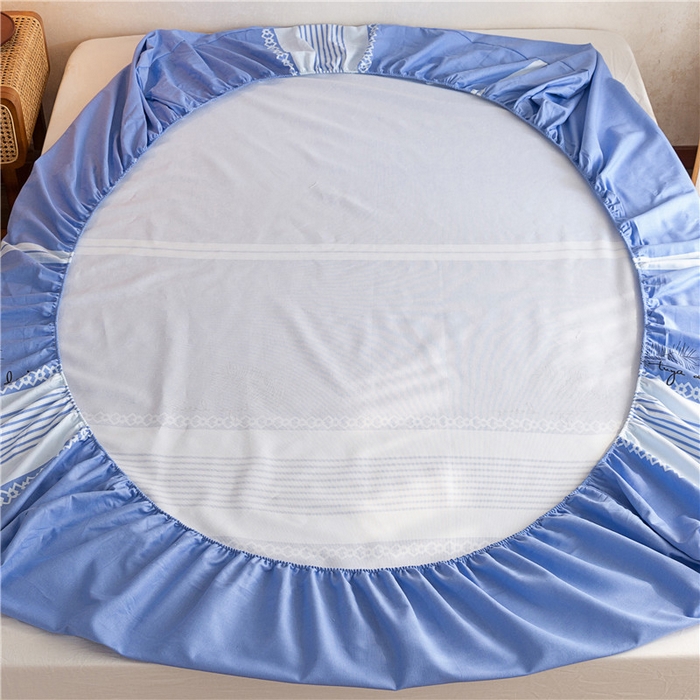 91家纺网 家纺一手货源 找家纺 棉乐町家居2025新款老粗布床笠 本色