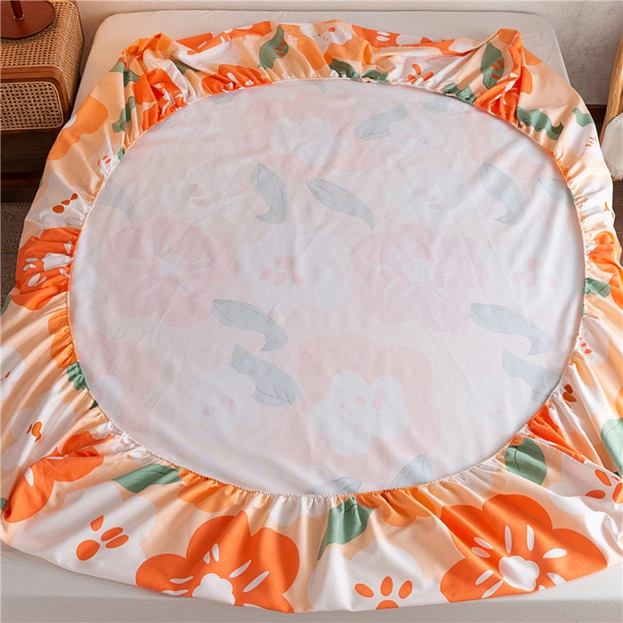 91家纺网 家纺一手货源 找家纺 棉乐町家居2025新款老粗布床笠 彩寻