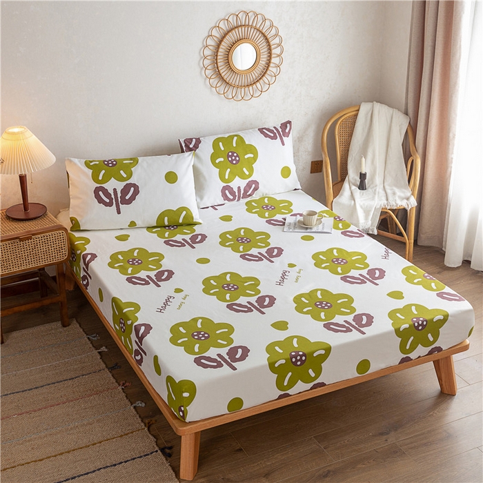 91家纺网 家纺一手货源 找家纺 棉乐町家居2025新款老粗布床笠 初妍