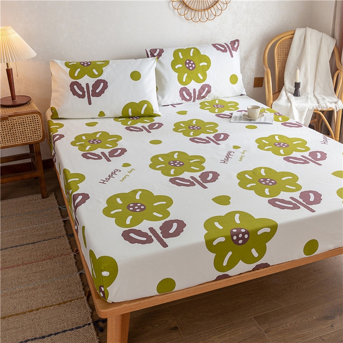 91家纺网 家纺一手货源 找家纺 棉乐町家居2025新款老粗布床笠 初妍