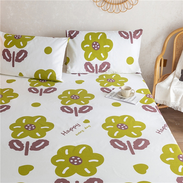 91家纺网 家纺一手货源 找家纺 棉乐町家居2025新款老粗布床笠 初妍