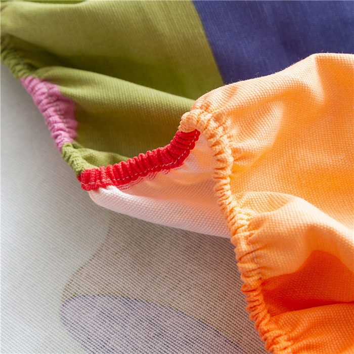 91家纺网 家纺一手货源 找家纺 棉乐町家居2025新款老粗布床笠 夕晴