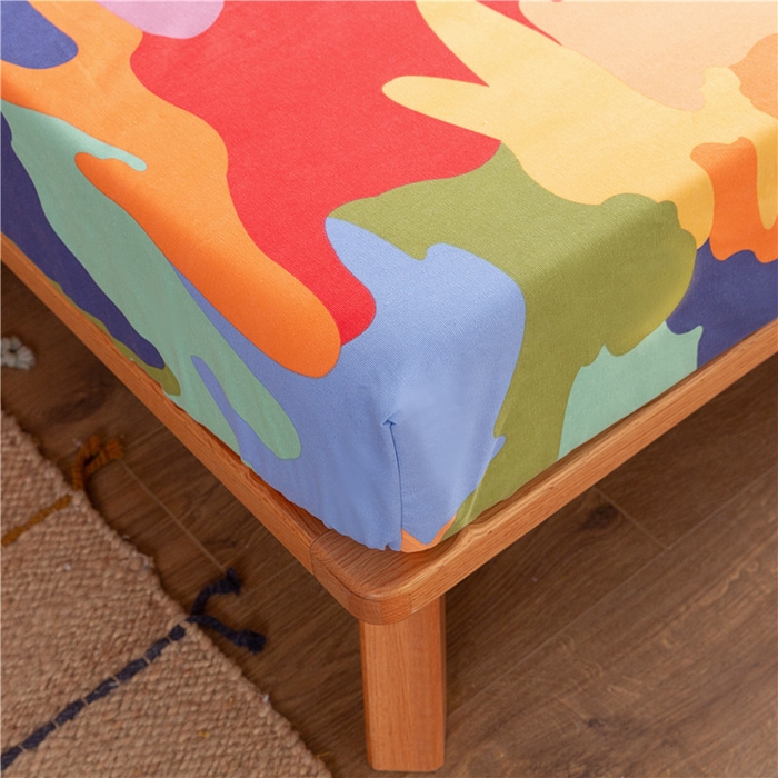 91家纺网 家纺一手货源 找家纺 棉乐町家居2025新款老粗布床笠 夕晴