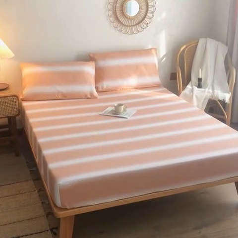 91家纺网 家纺一手货源 找家纺 棉乐町家居2025新款老粗布床笠 西治