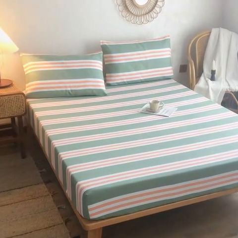 91家纺网 家纺一手货源 找家纺 棉乐町家居2025新款老粗布床笠 北海道