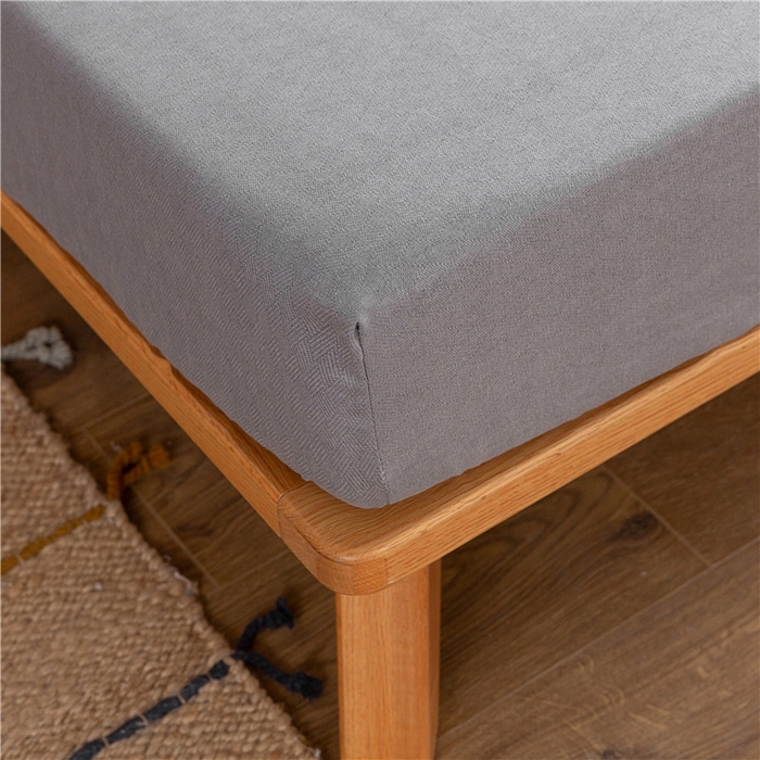 91家纺网 家纺一手货源 找家纺 2025新款首爱家纺全棉老粗布床笠 不凡