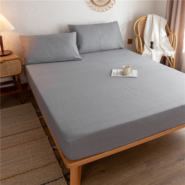 91家纺网 家纺一手货源 找家纺 2025新款首爱家纺全棉老粗布床笠 不凡