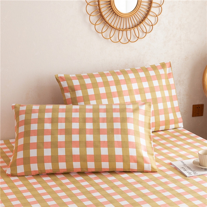 91家纺网 家纺一手货源 找家纺 2025新款首爱家纺全棉老粗布床笠 春娇