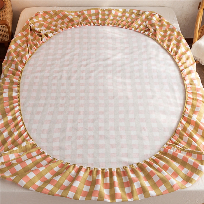 91家纺网 家纺一手货源 找家纺 2025新款首爱家纺全棉老粗布床笠 春娇