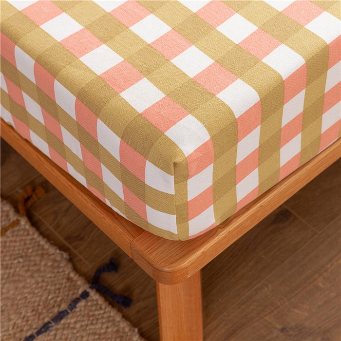 91家纺网 家纺一手货源 找家纺 2025新款首爱家纺全棉老粗布床笠 春娇