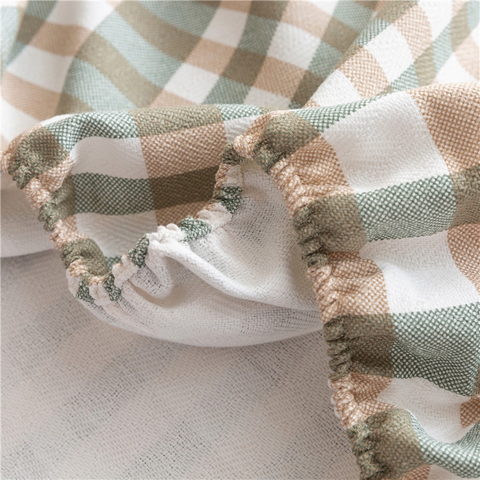 91家纺网 家纺一手货源 找家纺 2025新款首爱家纺全棉老粗布床笠 澜庭