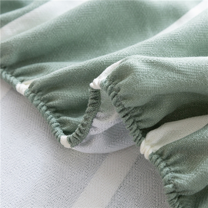 91家纺网 家纺一手货源 找家纺 2025新款首爱家纺全棉老粗布床笠 莫兰