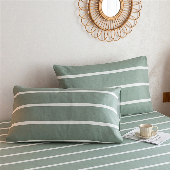 91家纺网 家纺一手货源 找家纺 2025新款首爱家纺全棉老粗布床笠 莫兰