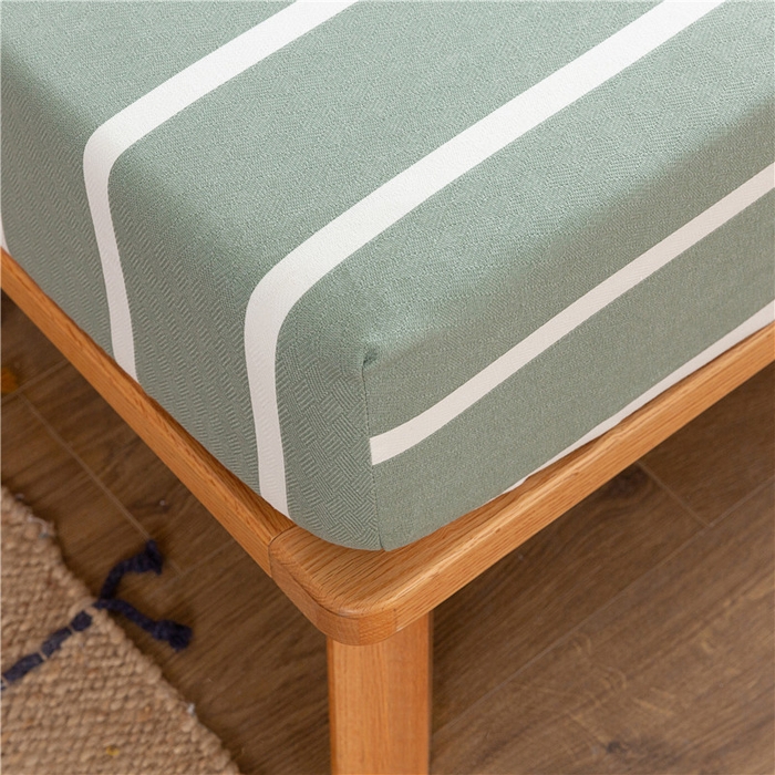 91家纺网 家纺一手货源 找家纺 2025新款首爱家纺全棉老粗布床笠 莫兰