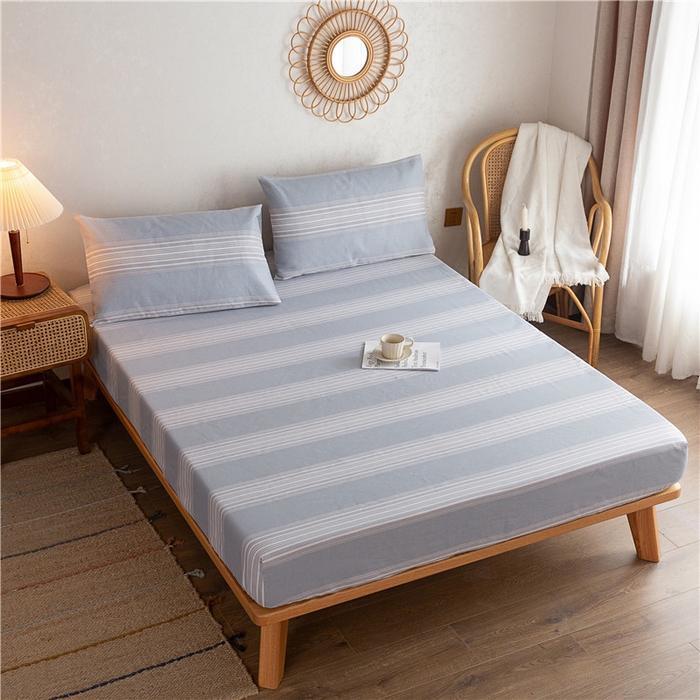 91家纺网 家纺一手货源 找家纺 2025新款首爱家纺全棉老粗布床笠 宁远