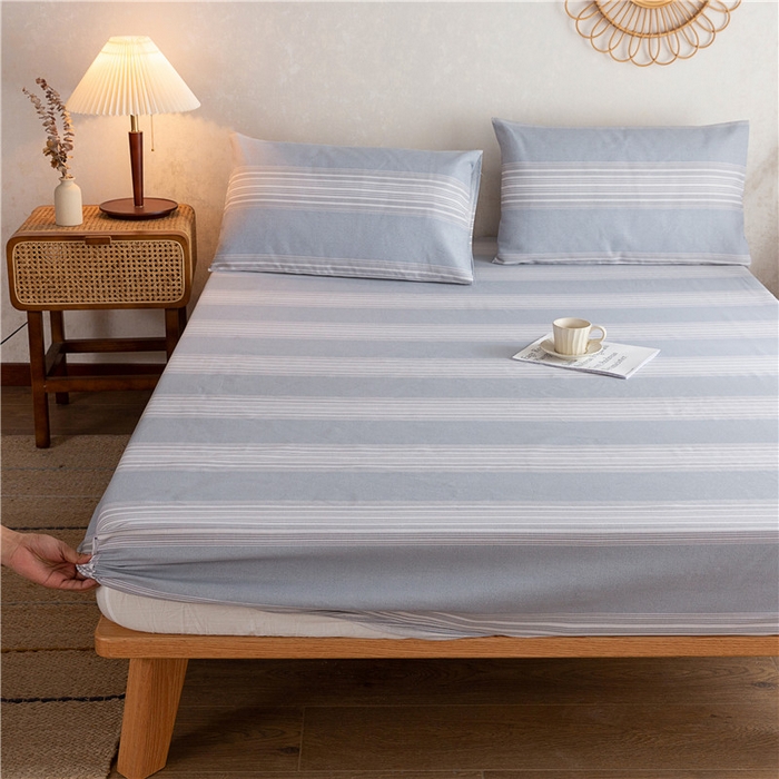 91家纺网 家纺一手货源 找家纺 2025新款首爱家纺全棉老粗布床笠 宁远