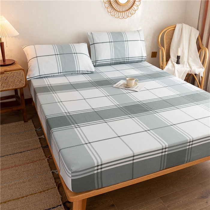 91家纺网 家纺一手货源 找家纺 2025新款首爱家纺全棉老粗布床笠 朴素