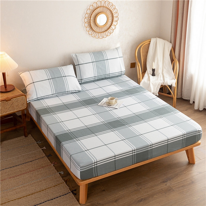 91家纺网 家纺一手货源 找家纺 2025新款首爱家纺全棉老粗布床笠 朴素