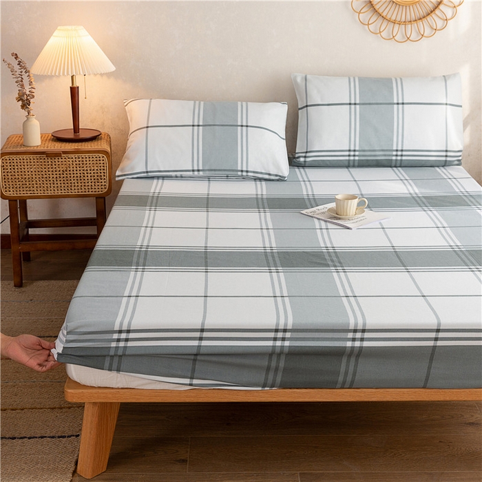 91家纺网 家纺一手货源 找家纺 2025新款首爱家纺全棉老粗布床笠 朴素