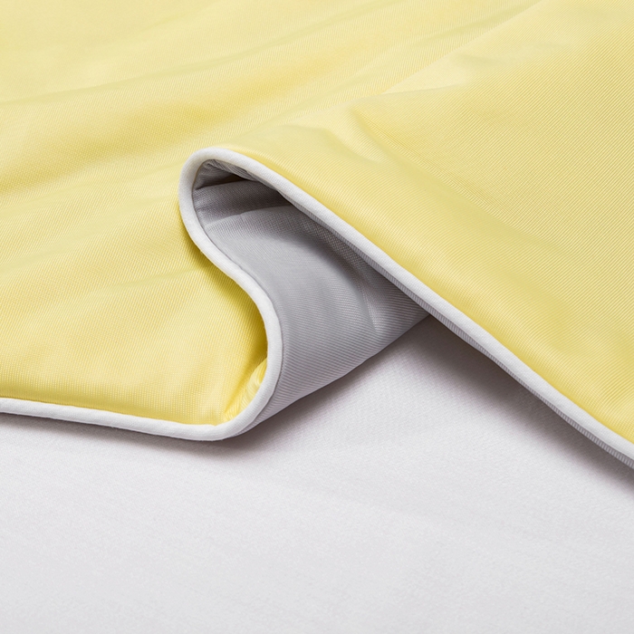 91家纺网 家纺一手货源 找家纺 若未家居 新款100%纯锦纶5A抗菌纤维填充凉皮冰激凌凉感夏被 柠檬黄