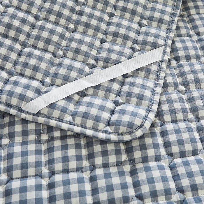 91家纺网 家纺一手货源 找家纺 富威堡 2023新款棉花薄褥子保护垫床垫垫子 蓝小格