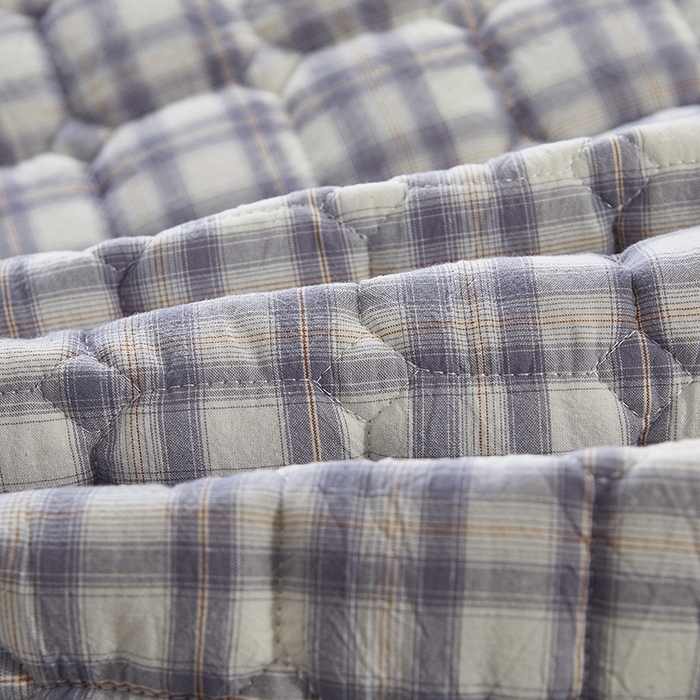 91家纺网 家纺一手货源 找家纺 富威堡 2023新款棉花薄褥子保护垫床垫垫子 紫小格