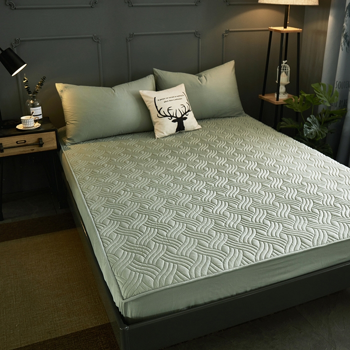 91家纺网 家纺一手货源 找家纺 （总）苏木年华2023新款全棉13372夹棉加厚床笠全棉席梦思保护套