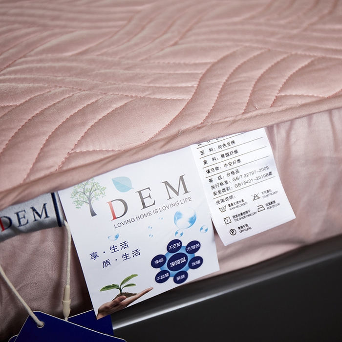 91家纺网 家纺一手货源 找家纺 苏木年华2023新款全棉13372夹棉加厚床笠全棉席梦思保护套 豆沙色