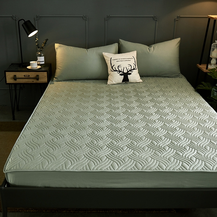 91家纺网 家纺一手货源 找家纺 （总）苏木年华2023新款全棉13372夹棉加厚床笠全棉席梦思保护套