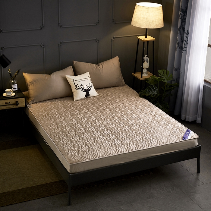 91家纺网 家纺一手货源 找家纺 苏木年华2023新款全棉13372夹棉加厚床笠全棉席梦思保护套 灰色