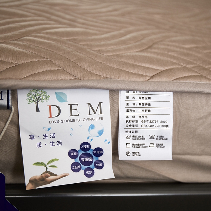 91家纺网 家纺一手货源 找家纺 苏木年华2023新款全棉13372夹棉加厚床笠全棉席梦思保护套 灰色