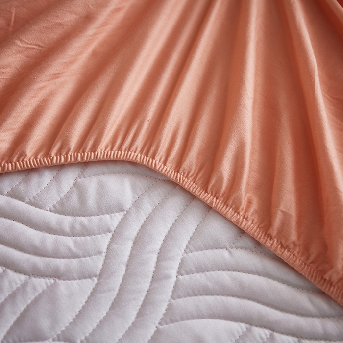 91家纺网 家纺一手货源 找家纺 苏木年华2023新款全棉13372夹棉加厚床笠全棉席梦思保护套 玉色