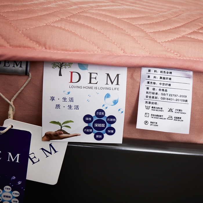 91家纺网 家纺一手货源 找家纺 苏木年华2023新款全棉13372夹棉加厚床笠全棉席梦思保护套 玉色