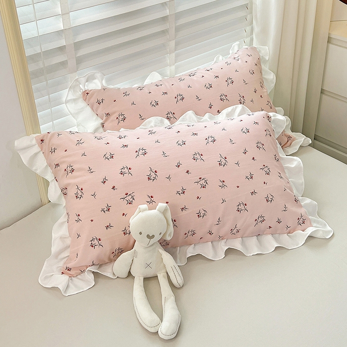 91家纺网 家纺一手货源 找家纺 澳梵 2023新款【怦然心动】系列-水洗棉麻双层纱四件套 达菲庄园