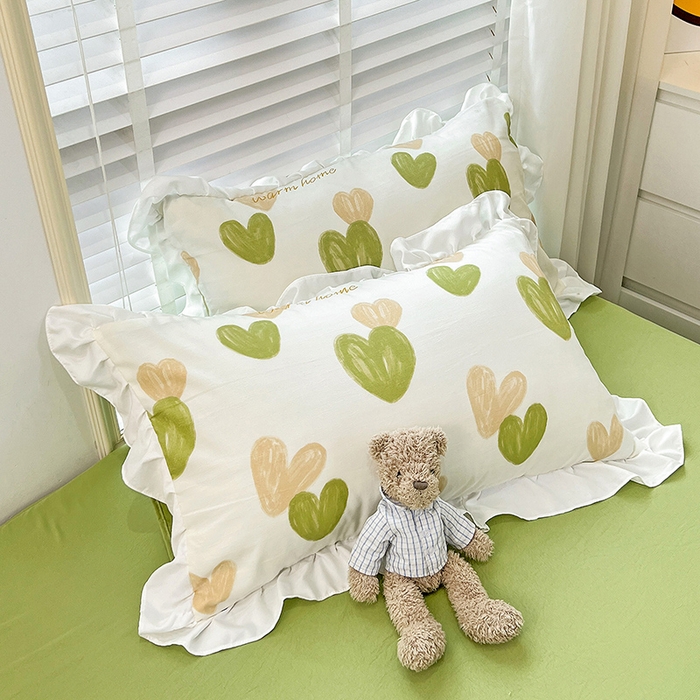 91家纺网 家纺一手货源 找家纺 澳梵 2023新款【怦然心动】系列-水洗棉麻双层纱四件套 怦然心动