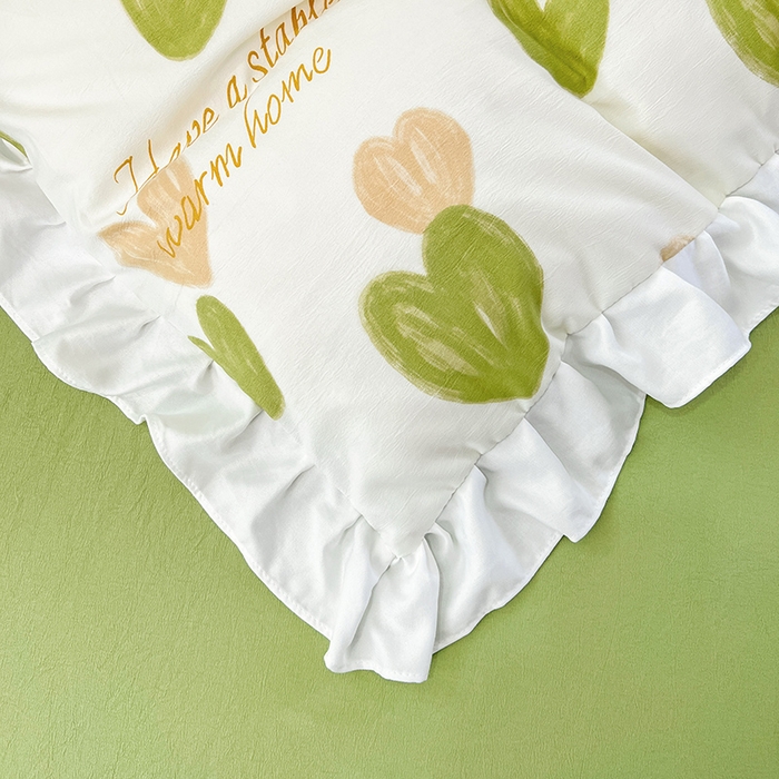 91家纺网 家纺一手货源 找家纺 澳梵 2023新款【怦然心动】系列-水洗棉麻双层纱四件套 怦然心动