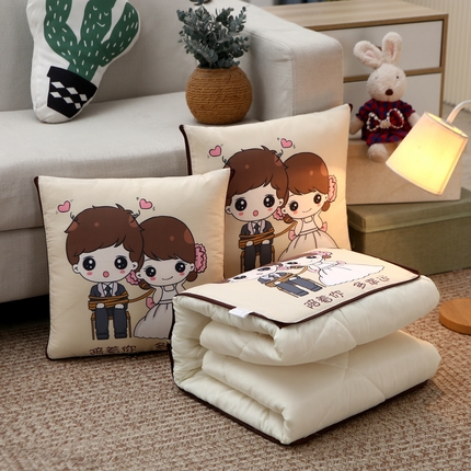 91家纺网 家纺一手货源 找家纺 （总）金纳抱枕被 2023新款印花抱枕被