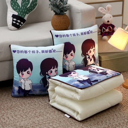 91家纺网 家纺一手货源 找家纺 （总）金纳抱枕被 2023新款印花抱枕被