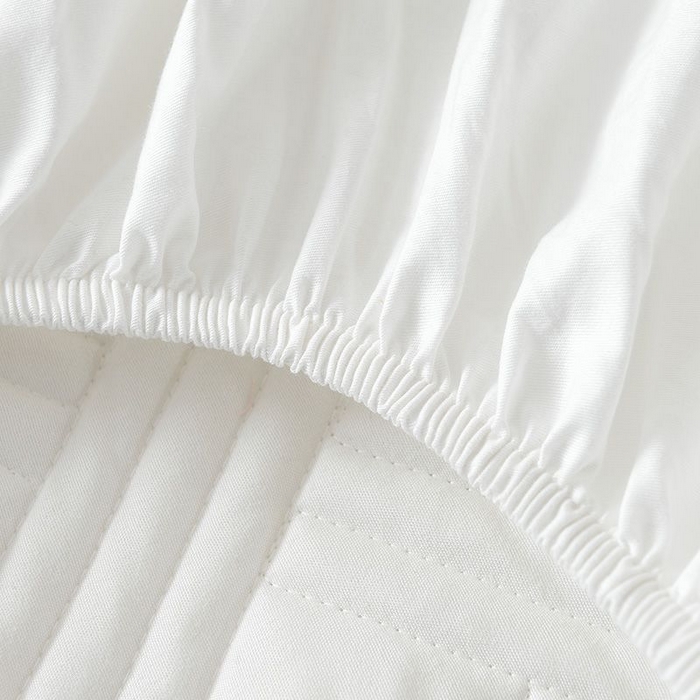 91家纺网 家纺一手货源 找家纺 苏木年华2023新款全棉13372夹棉床笠席梦思保护套 白色