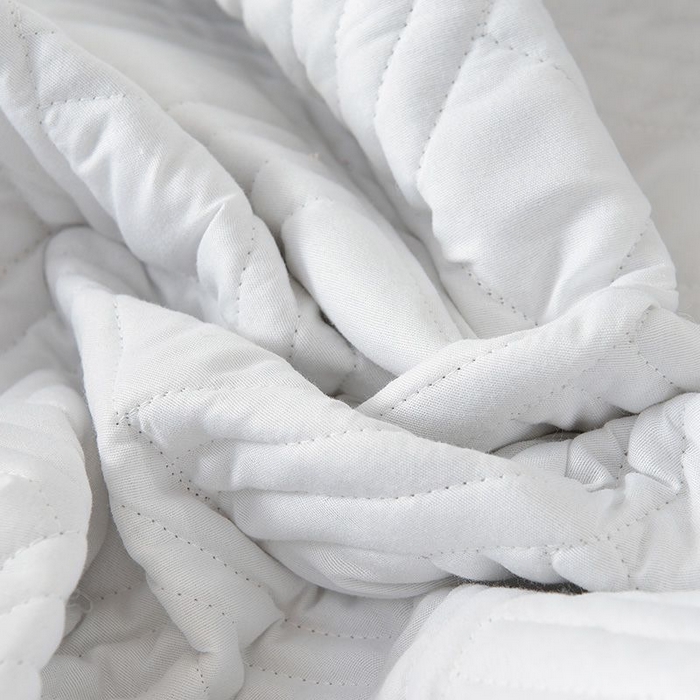 91家纺网 家纺一手货源 找家纺 苏木年华2023新款全棉13372夹棉床笠席梦思保护套 白色