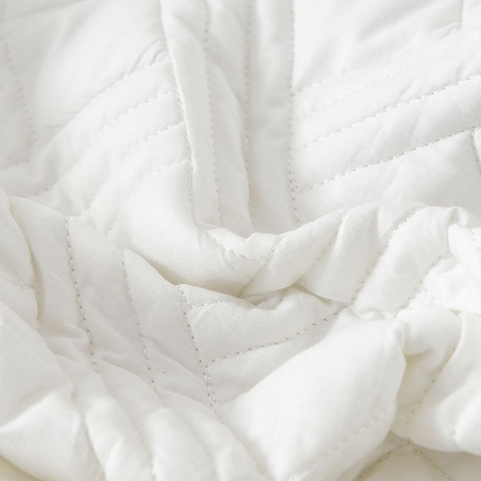 91家纺网 家纺一手货源 找家纺 苏木年华2023新款全棉13372夹棉床笠席梦思保护套 白色