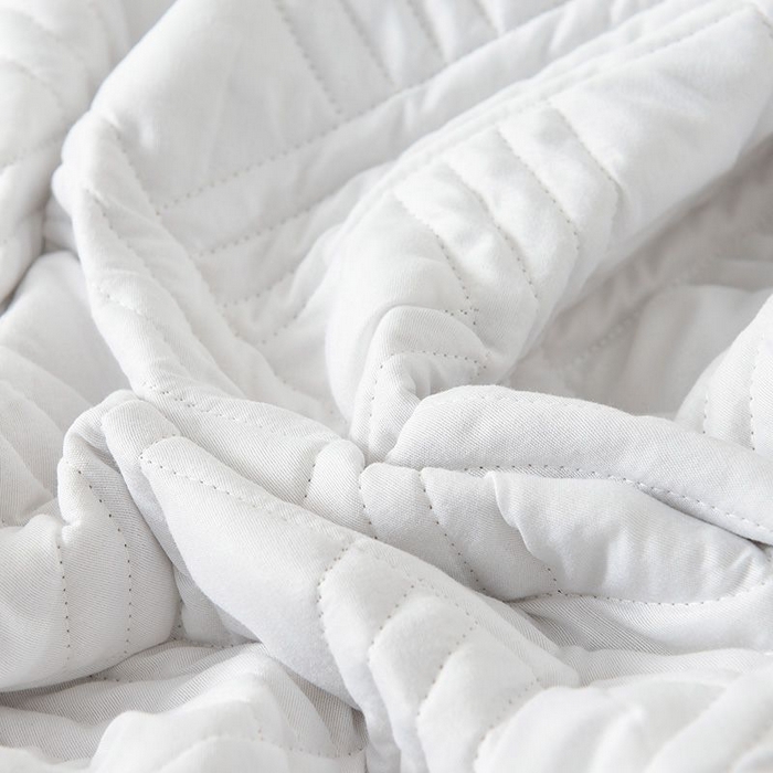 91家纺网 家纺一手货源 找家纺 苏木年华2023新款全棉13372夹棉床笠席梦思保护套 白色