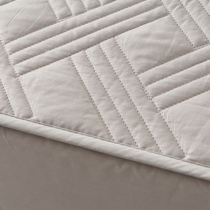 91家纺网 家纺一手货源 找家纺 苏木年华2023新款全棉13372夹棉床笠席梦思保护套 灰色