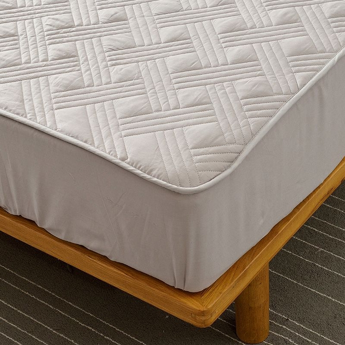 91家纺网 家纺一手货源 找家纺 苏木年华2023新款全棉13372夹棉床笠席梦思保护套 灰色