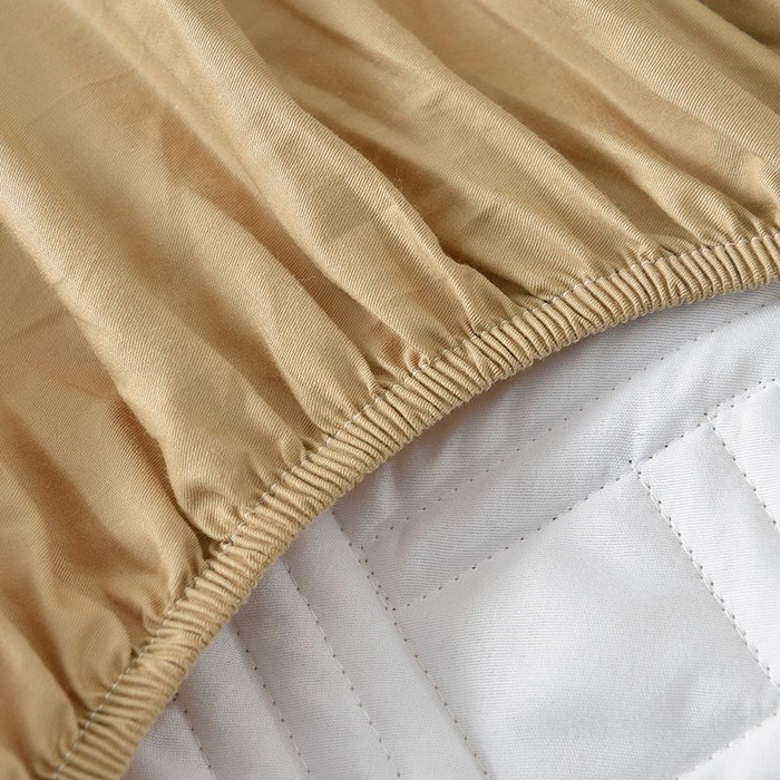 91家纺网 家纺一手货源 找家纺 苏木年华2023新款全棉13372夹棉床笠席梦思保护套 咖色