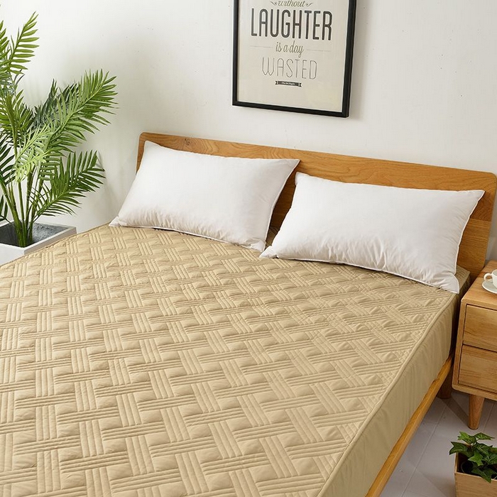 91家纺网 家纺一手货源 找家纺 苏木年华2023新款全棉13372夹棉床笠席梦思保护套 咖色