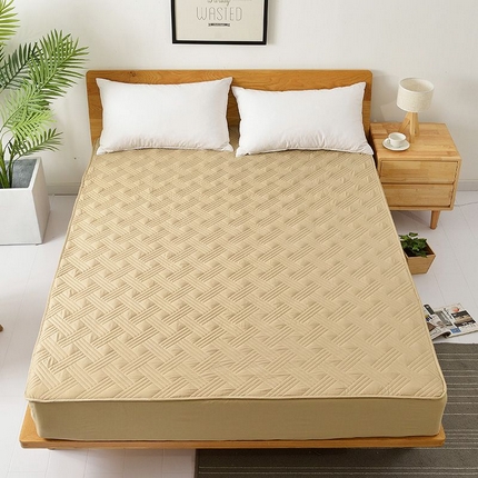 91家纺网 家纺一手货源 找家纺 苏木年华2023新款全棉13372夹棉床笠席梦思保护套 咖色