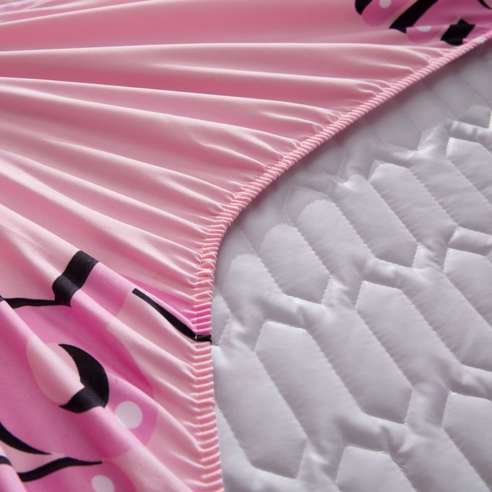 91家纺网 家纺一手货源 找家纺 苏木年华2023新款抗菌加厚防水隔尿夹棉床笠 欢乐兔