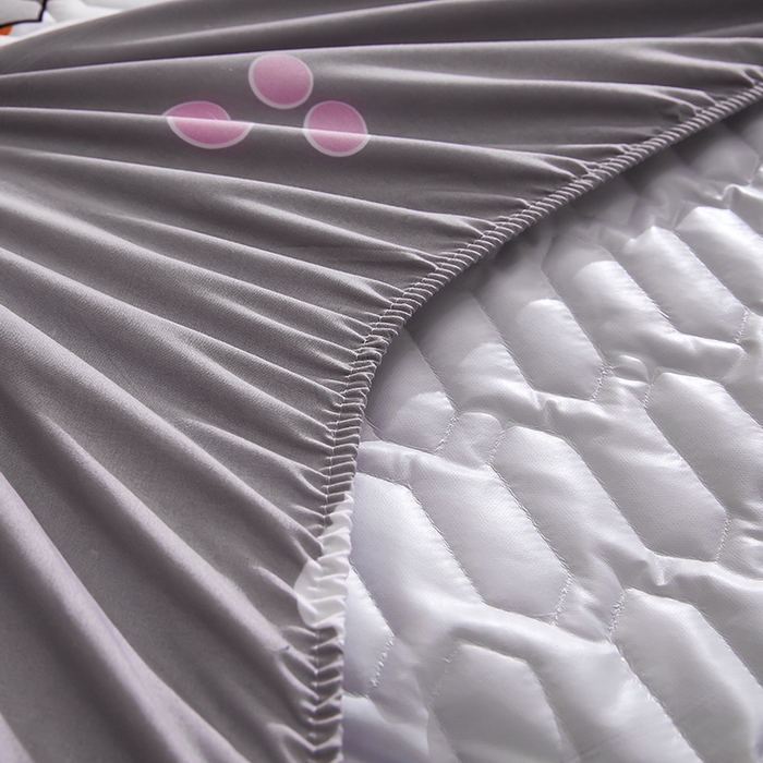 91家纺网 家纺一手货源 找家纺 苏木年华2023新款抗菌加厚防水隔尿夹棉床笠 快乐猫